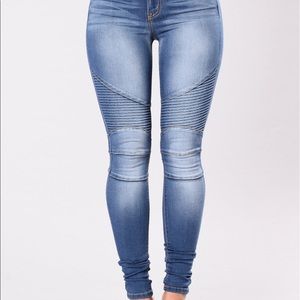 Oliver moto jeans - Medium blue